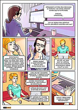 komiks edukacyjny IT dla modziey szkolnej o bezpiecznym korzystaniu z interentu