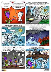 edukacyjny, ekologiczny komiks dla dzieci z Marsjanami