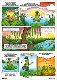 ekologiczne, edu komiksy dla dzieci z eko żabką od KumamGre