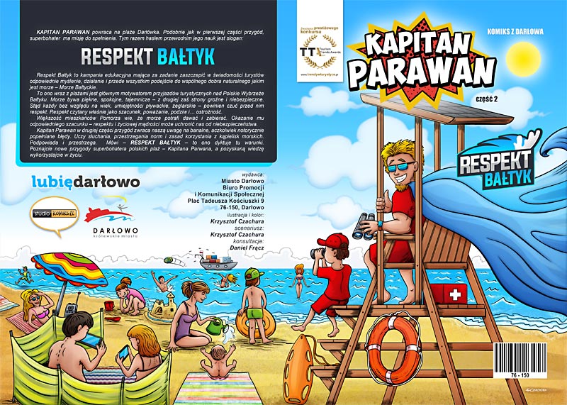 okłądka komiksu - Kapitan Parawan - Respekt Bałtyk