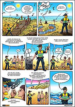 komiks edukacyjny dla dzieci i młodzieży z Kapitanem Parawanem - Respekt Bałtyk