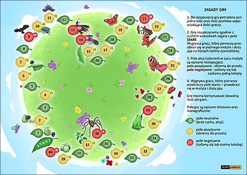 gra edukacyjna dla dzieci i modziey - cykl rozwojowy motyli