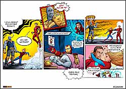 komiks stylizowany na studio Marvel