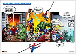 komiks stylizowany na studio Marvel