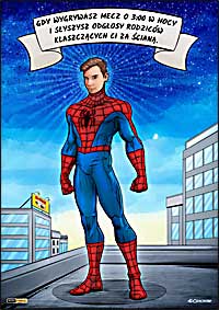 Ilustracja plakat pop art - Spiderman