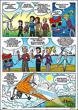 komiks edukacyjny z sympatycznymi bohaterami - komiks edukacyjny o odnawialnych źródłach energii