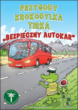 okadka komiksu edukacyjnego z krokodylkiem Tirkiem zaprojektowana dla GITD