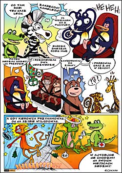 komiks edukacyjny z sympatycznym krokodylkiem Tirkiem - zaprojektowana dla GITD