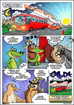 komiks edukacyjny z sympatycznym krokodylkiem Tirkiem - zaprojektowana dla GITD